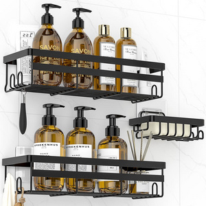 OEM wall bathroom shelves storage rack shower caddy no drilling adhesive bathroom shelves caddy