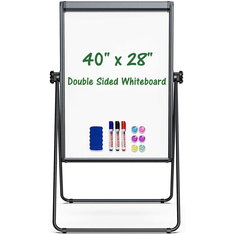 Magnetic Dry Erase Board Double Sided Flipchart Easel Board Portable Whiteboard Stand White Board