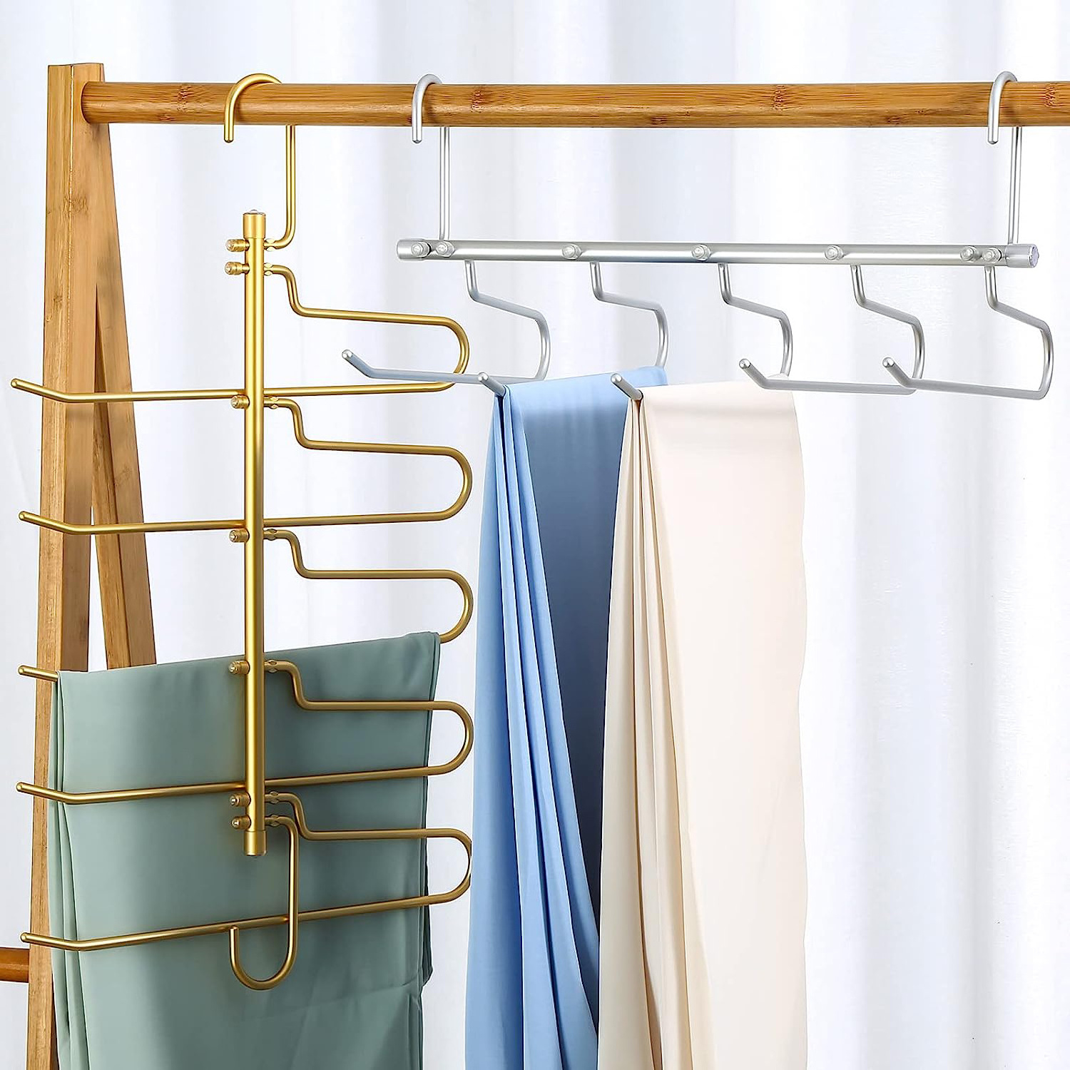 Silver Multifunctional Hook Metal Handbag Organizer Hanger Purse Scarf Hanger Rack Organizer for Closet