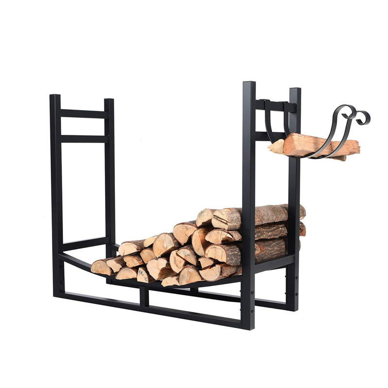 Home Decorative Metal Fire Wood Storage Rack Holder Stand Fire Wood Stand Foldable Structure Firewood Stand Rack