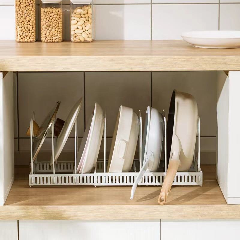 Kitchen Tabletop Kitchen Pot Cover dish drying rack Cast Iron Pan Lid Rack storage Kitchen shelving