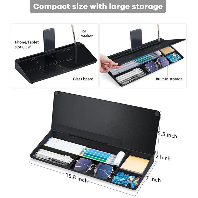 Desk Organizer Computer Desk Pad Keyboard Stand Dry Erase Board Whiteboard Small Glass Desktop White Board