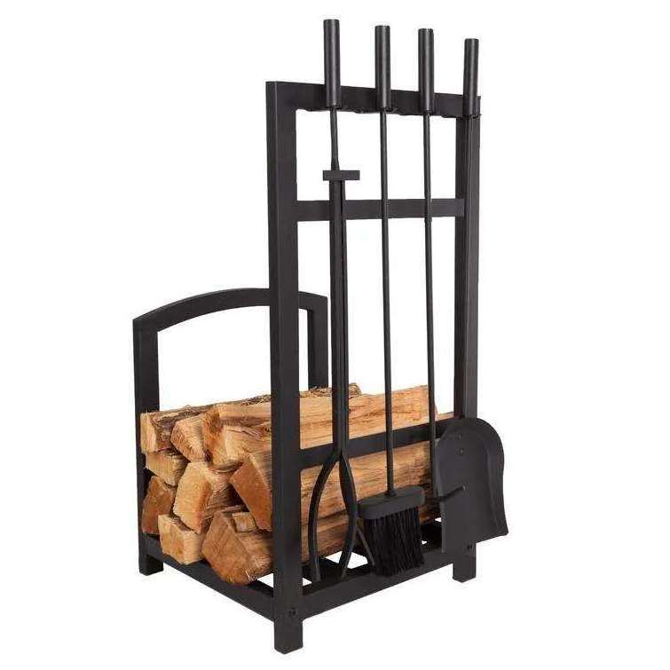 Fireplace Tools Set Firewood Tool Rack  Wood Holders Fireplace Log Holder Rack Lumber Storage Stacking