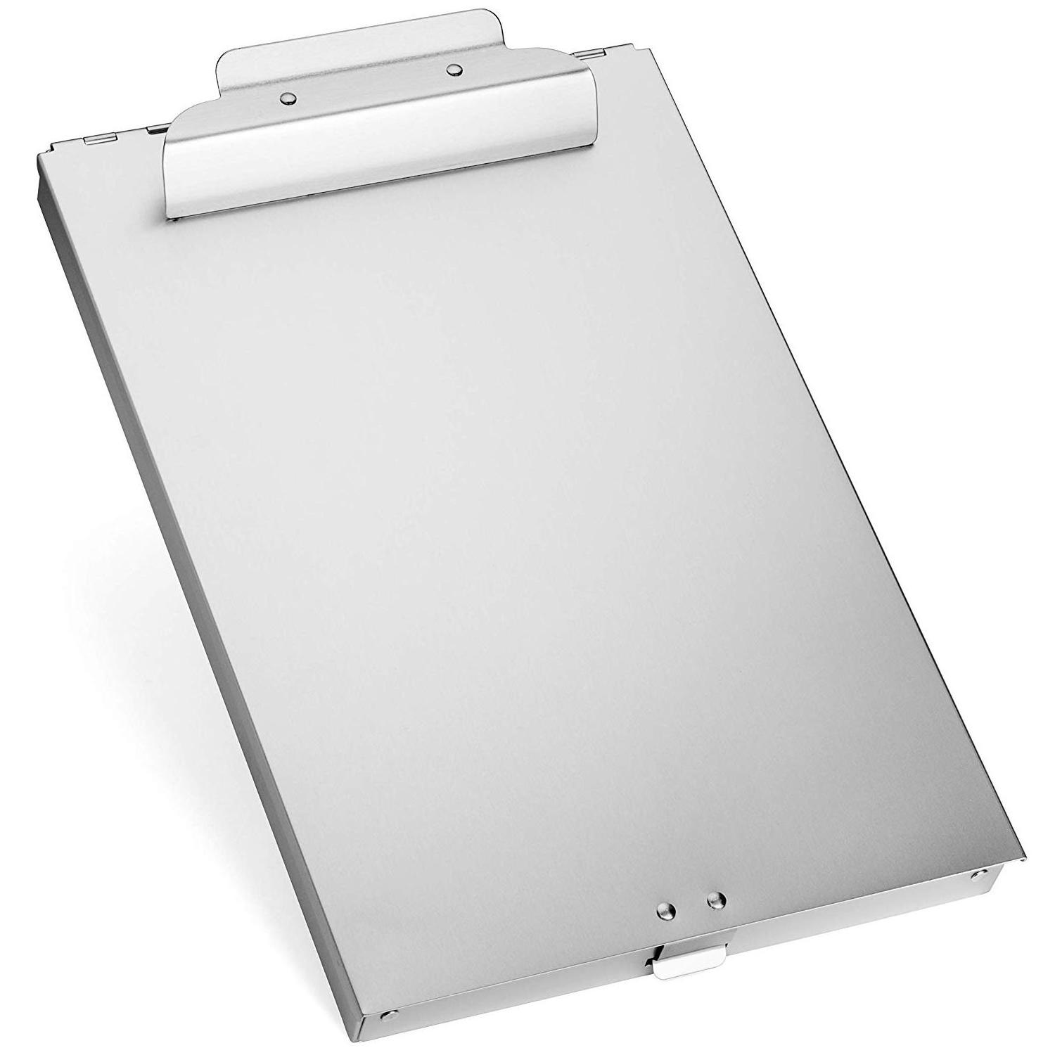 Hot sell wholesale Nurse Waterproof Foldable Aluminum Storage Clipboard,Custom Folding Metal Clipboard With Storage a4 Paper