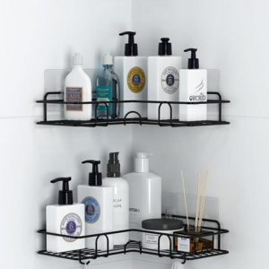 Hot sale Iron Metal Corner Bathroom Organizer Shelves Rack 4 Pack with soap for Wall Mounted  No Drilling Shower Caddy Storage