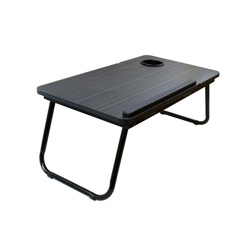 Black Foldable Adjustable Laptop Table Desk for Bed Portable Notebook Bed Tray Lap Tablet with Cup Holder Computer Desk Office