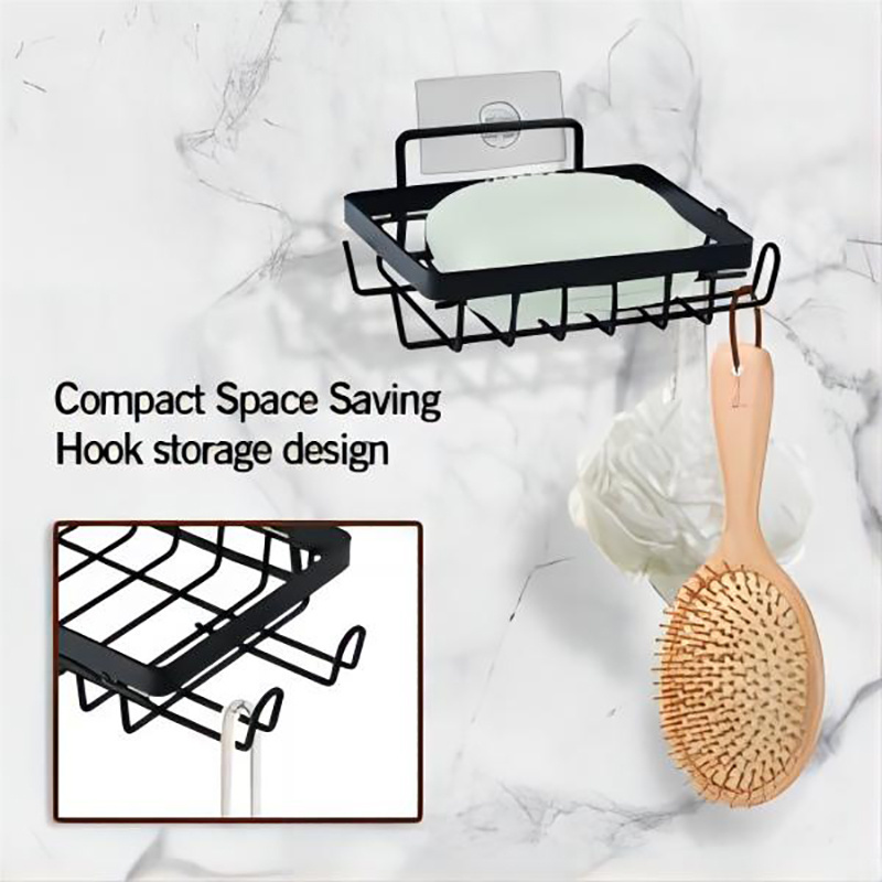 4 Pack Shower Caddy Bathroom Organizer Strong Adhesive Wall Mounted Metal Mesh Shower Caddy