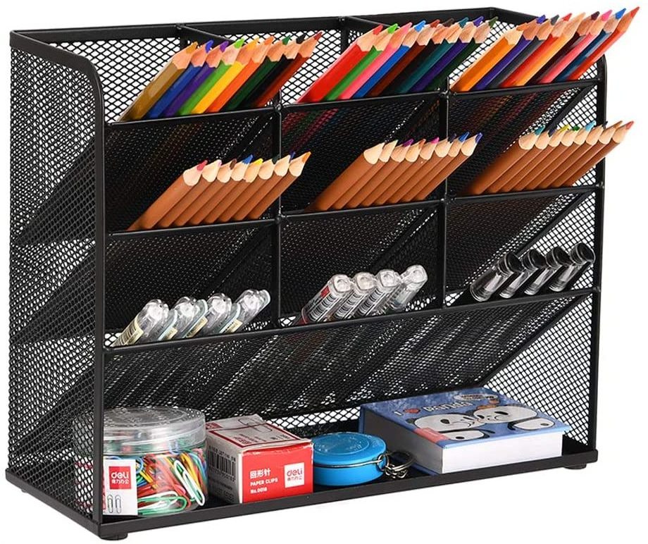 Art Supplies Mesh Black Multi-Functional Pen Desktop Organizer Storage Pencil for for School Home Art Office Supplie