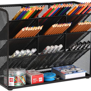 Art Supplies Mesh Black Multi-Functional Pen Desktop Organizer Storage Pencil for for School Home Art Office Supplie