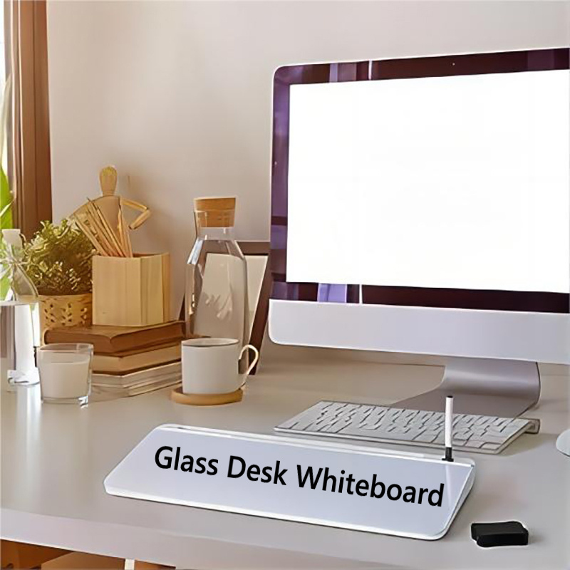 Desk Organizer Dry Erase White Board Computer Desk Pad Keyboard Stand Small Glass Desktop Whiteboard With Storage