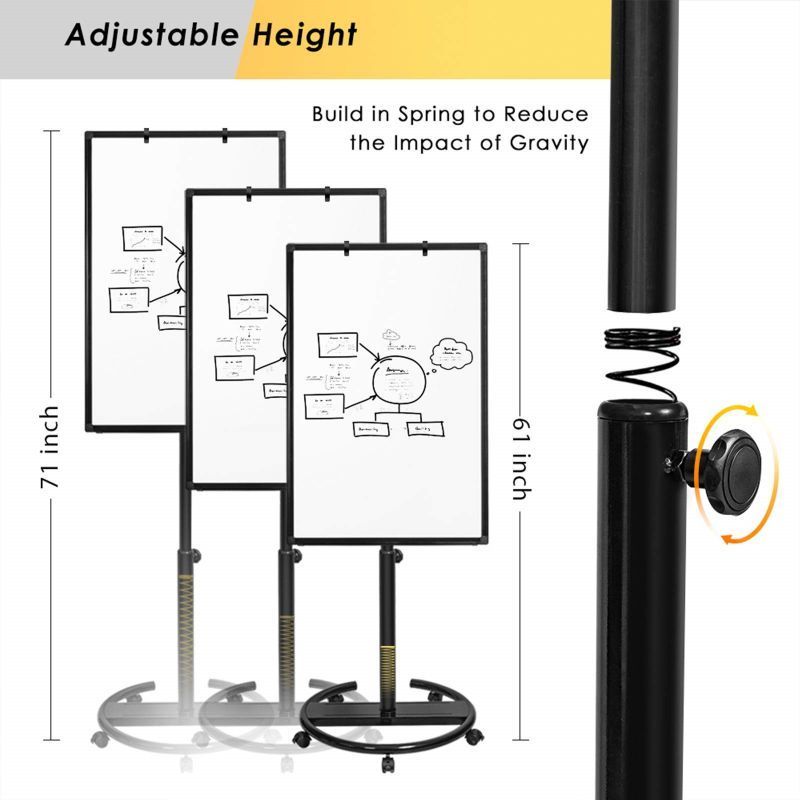 Mobile Dry Erase Whiteoard 36*24inchs Portable Magnetic Dry Erase Board Stand Easel White Board Flipchart Easel Board