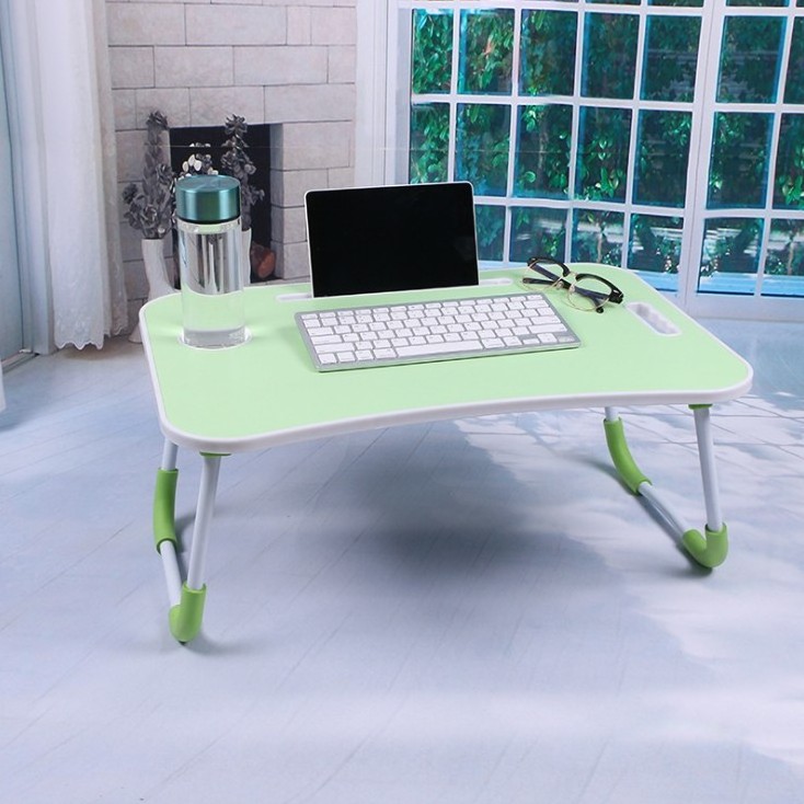 MDF Multifunction Portable Folding Gaming Study Laptop Table for Bed with Cup Holder