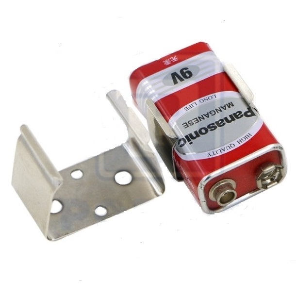 Spring Steel 9V Alkaline 79 Battery Clip Holders