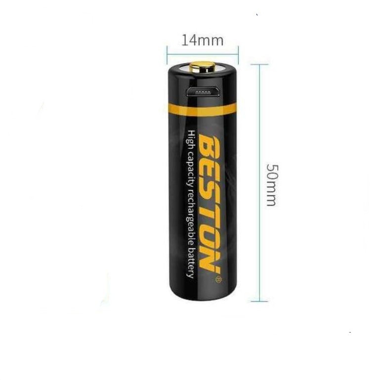 1.5v 2000mah AA size 14500  rechargeable Lithium Ion Li-ion battery with micro USB