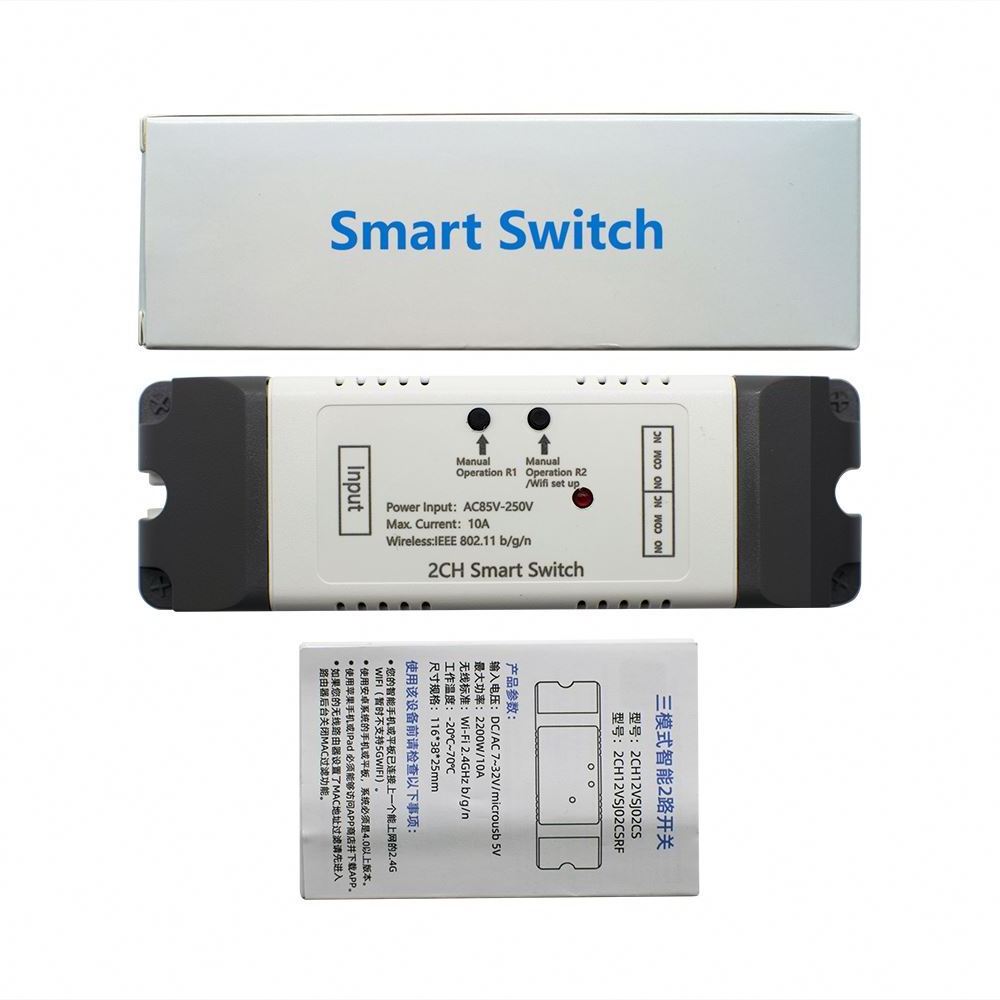 eWeLink 2CH Smart Wireless Timer Switch Receiver Module 433mHz RF Controller Kit Smart WiFi Voice Control Switch For Garage Gate