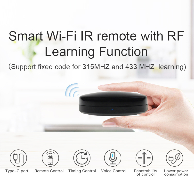 Factory Direct Sales Tuya Smart APP Alexa Google Home Voice Control Wifi IR RF Automation Smart Universal Remote Control