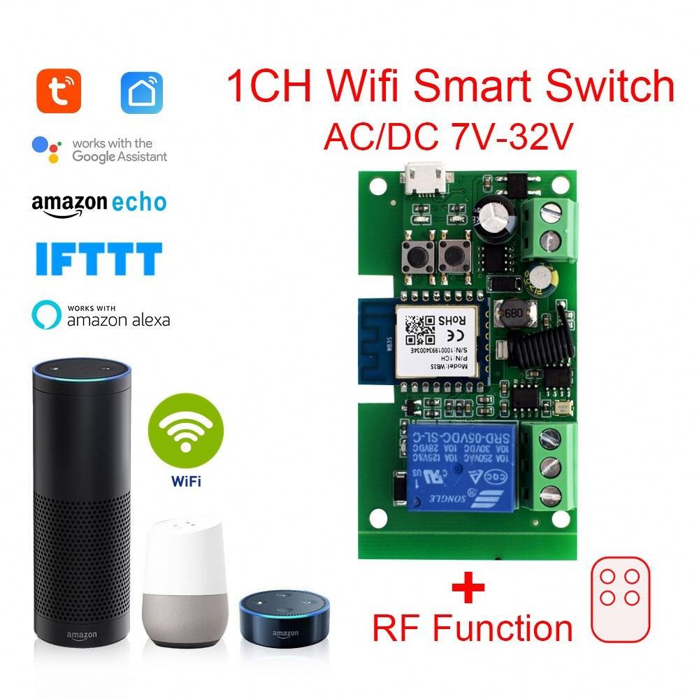 433 Mhz Tuya Wifi Wireless Remote Control Switch 12V 24V Relay Receiver Module and RF Transmitter Electronic Lock Control