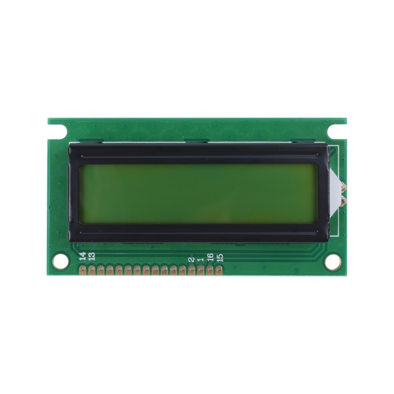 Alfanumeric display 16x2 lcd 1602 black withe blue yellow green gray display module 16 2 characters