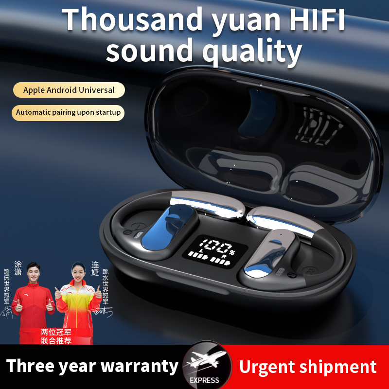 YYK Q28 Wireless Bluetooth Earphones Open Ear TWS Headphones EarHooks Sports Headset Bone Conduction Earbuds With Mic