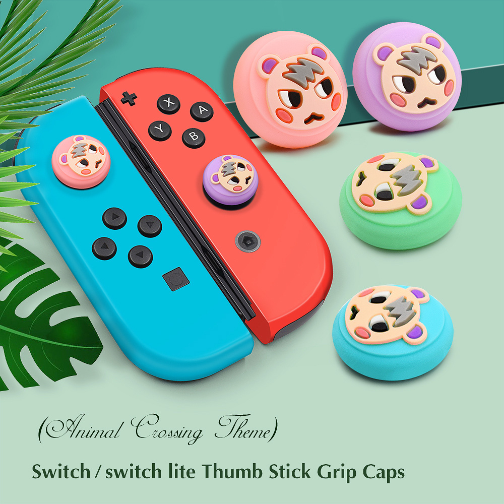 Cute Controller Thumb Grip Cap For Nintendo Switch Lite Joystick Button Cover Pink Joy Con Button Cases Switch Accessories