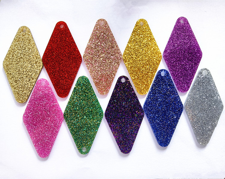 1/8 Inch Thick Colorful Cast Flakes Chunky Glitter Acrylic Sheet For Laser Cutting