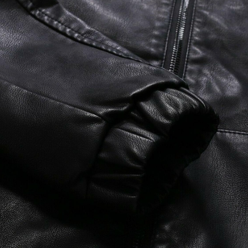 High Quality Custom Made Men's Biker Leather Jacket, Black Biker Real Leather Jacket with Hood For Men Made By Wigace Industry