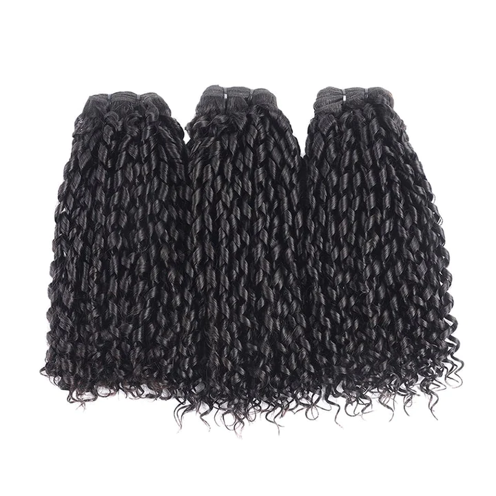 Eurasian Curly Hair Vendors Wholesale 12A Grade Double Drawn Pixie Curl Raw Cambodian Human Hair Weave Bundles