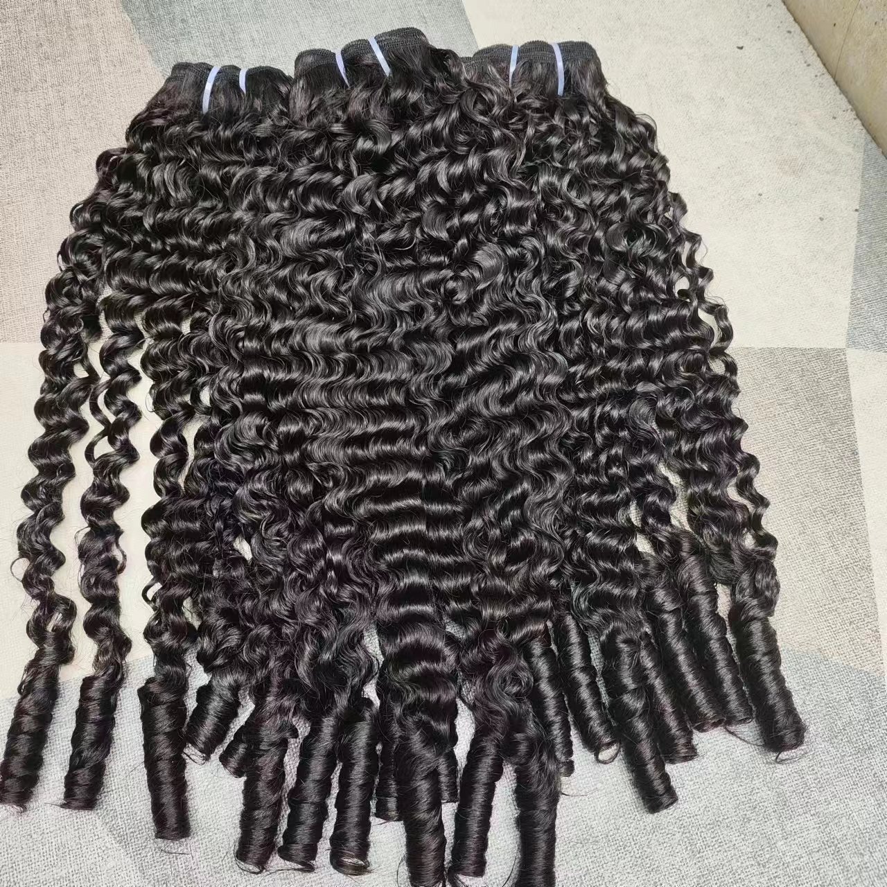 Eurasian Curly Vietnamese Raw Hair Bundles Virgin indian Human Hair Vendor , jerry curly Virgin Cuticle Aligned Hair Extensions