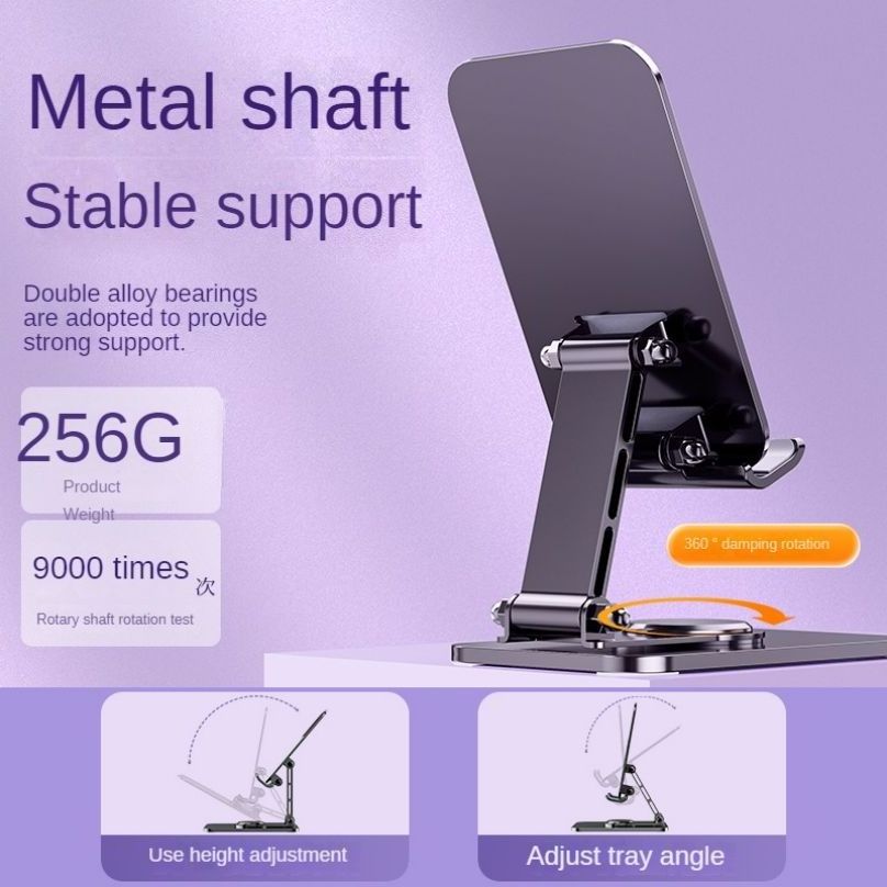 New Design All Aluminum Alloy Mobile Phone Holder 360 Rotation Phone Stand Practical Phone Bracket Holder