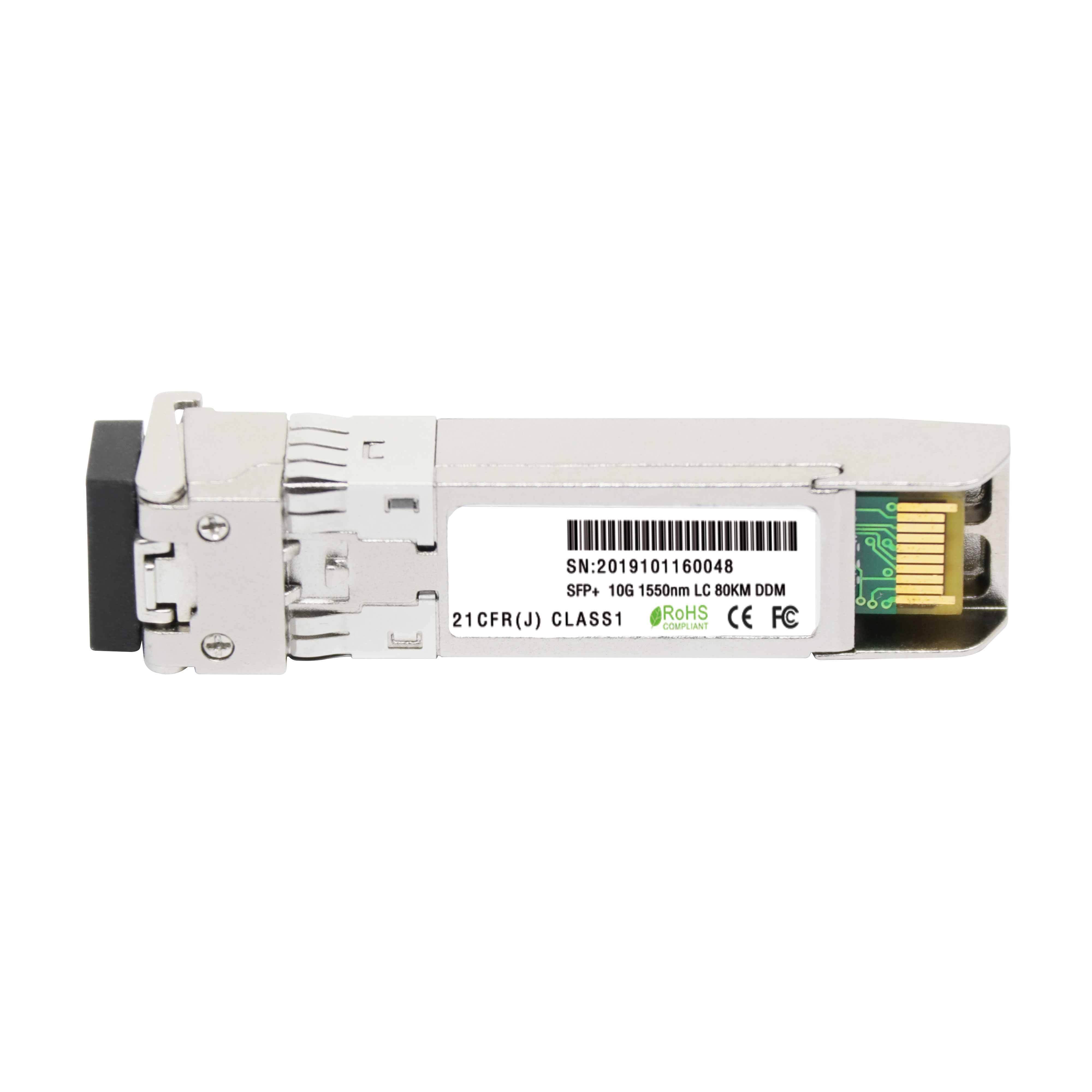 Generic SFP Module SFP-10G-ZR Compatible, 10GBASE-ZR/ZW and SFP+ 1550nm 80km DOM Optical Transceiver module