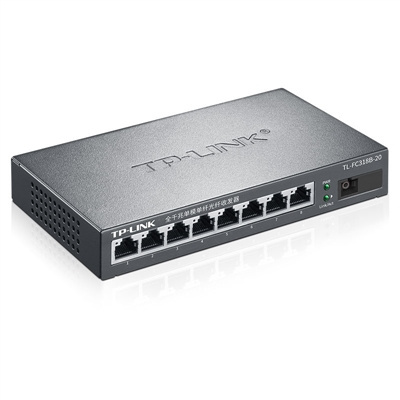 Brand TL-FC318B-20 Converter 1SC+8GE optical single fiber manageable 1000M media converter Good service