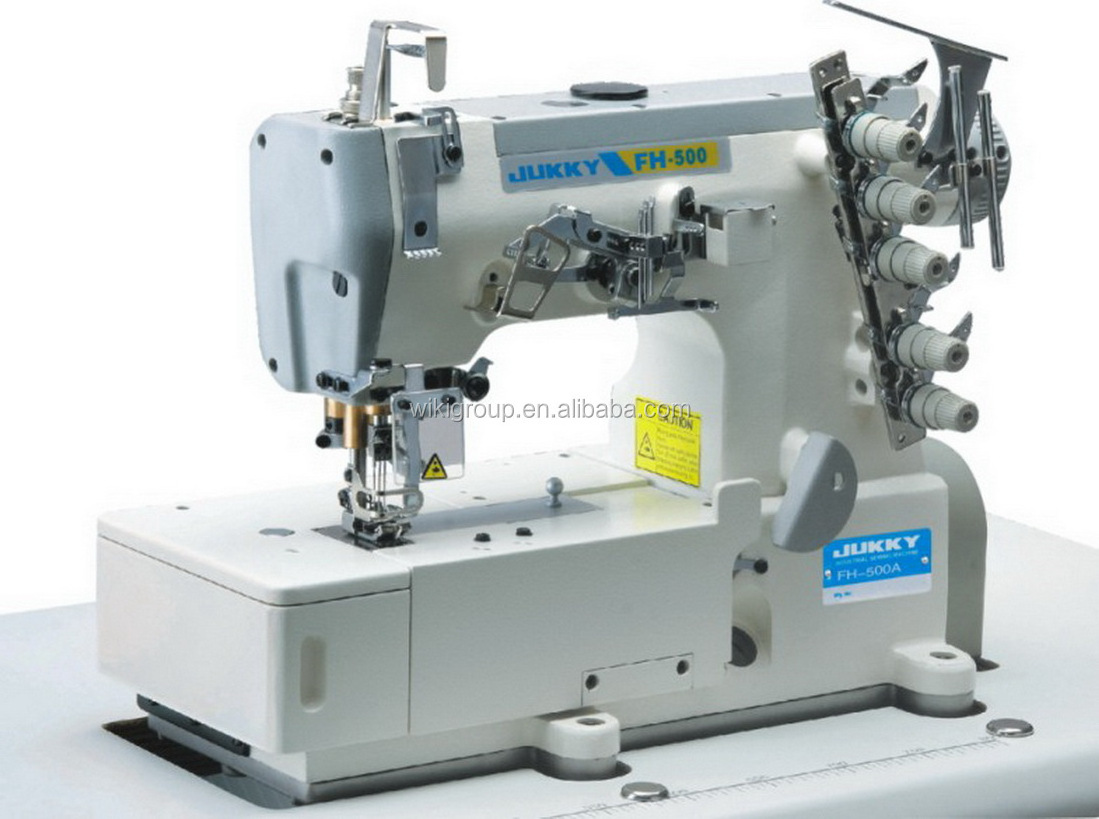 JK500A 500B Domestic Three Needle Industrial High-speed Interlock Sewing Machine with flat-bed machine body