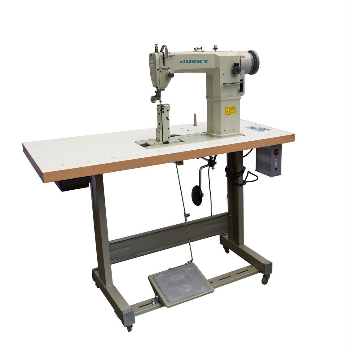 computerized double needle direct-drive long roller automatic trimming and reverse stitching sewing machine for shoe leather wig