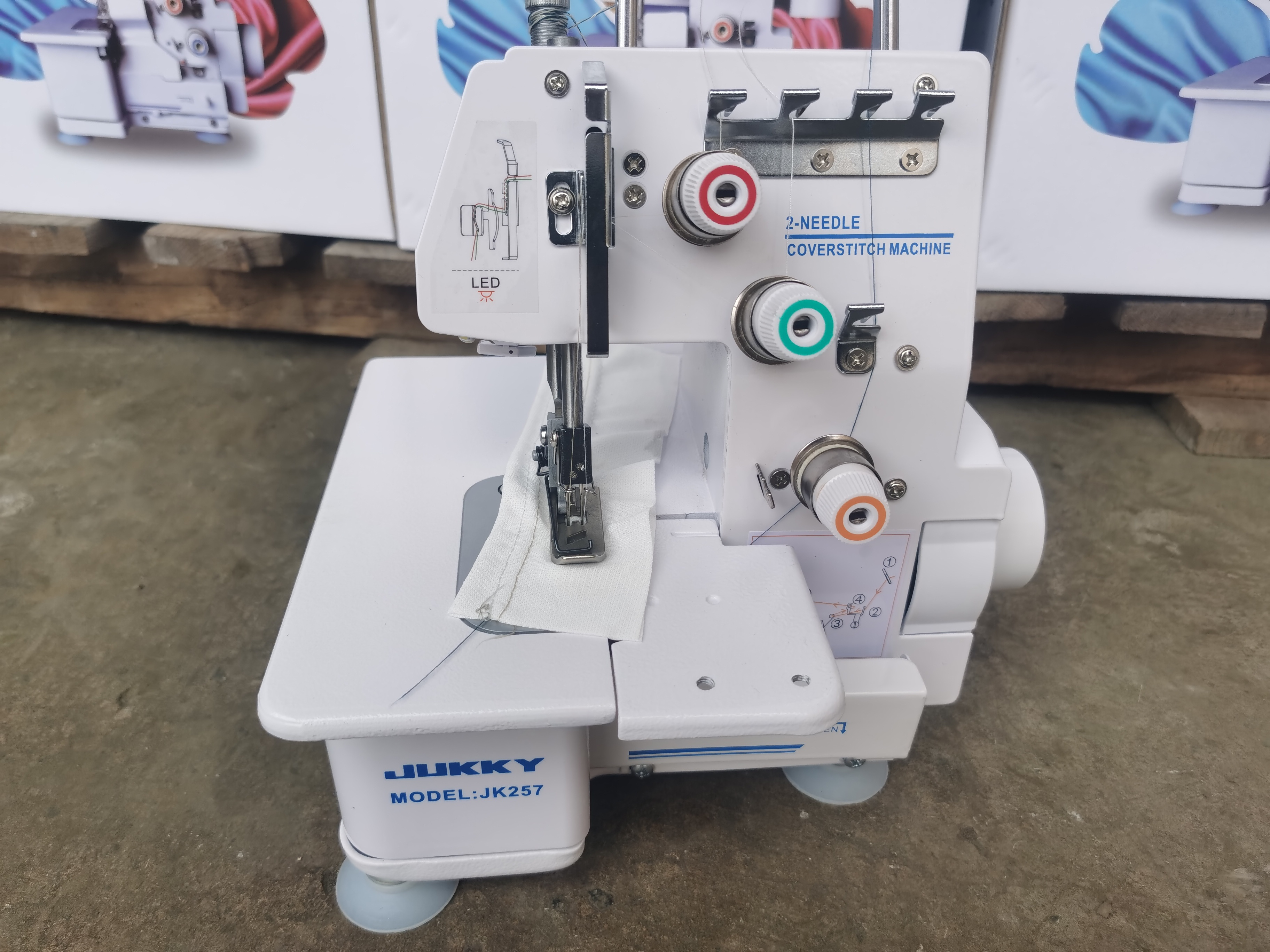 jukky 257 small interlock sewing machine for home and  industrial use best quality hot sale domestic sewing machine