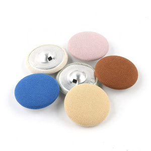 Wholesale custom high quality sofa accessories Aluminum Cloth Fabric covered shank button