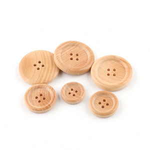 Production Wholesale Customized Brand Name  Custom  natural wood buttons wooden garment custom wood buttons