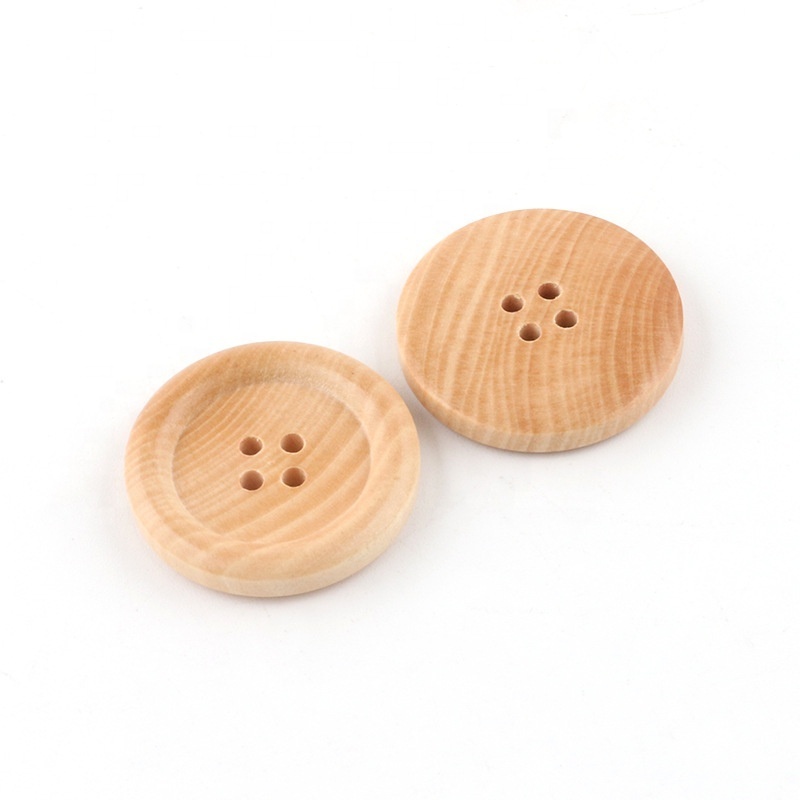 Production Wholesale Customized Brand Name  Custom  natural wood buttons wooden garment custom wood buttons