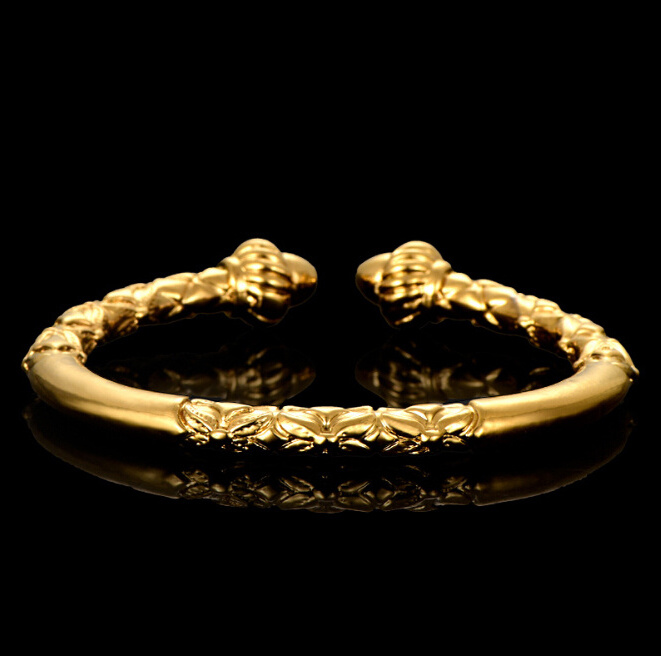 saudi arabia jewelry gold bracelet for men 18k gold pumpkin shaped bracelet bangle