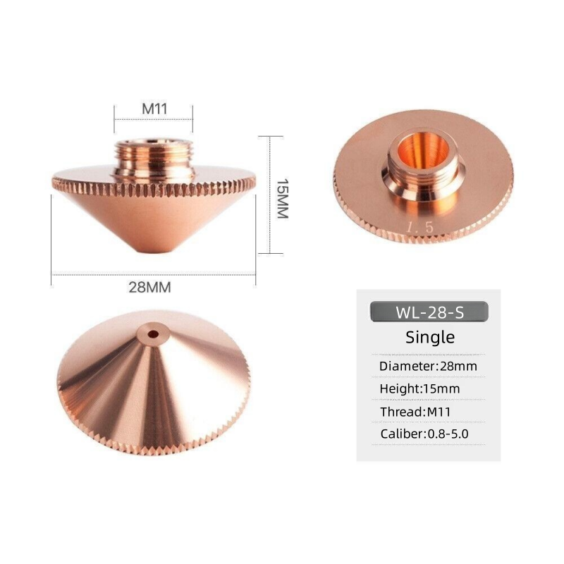 D28 Copper Nozzles for Raytools WSX Fiber Laser Head