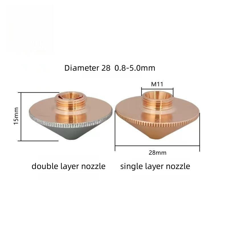 D28 Copper Nozzles for Raytools WSX Fiber Laser Head