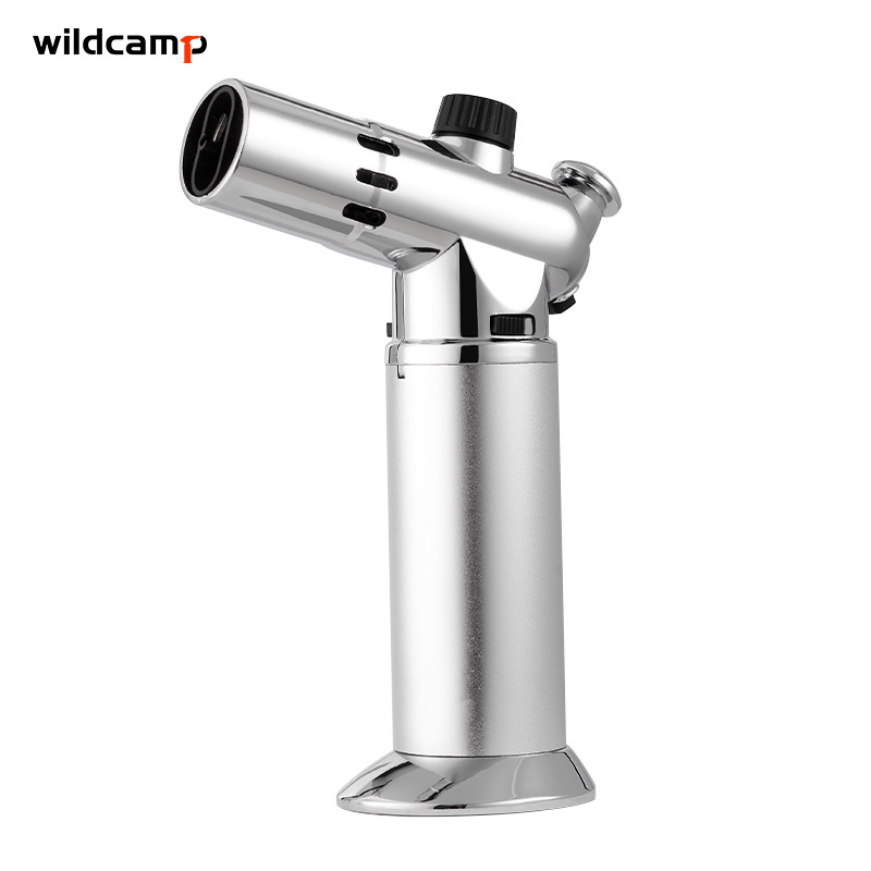 Wildcamp Adjustable Flame Refillable Mini Kitchen Cooking Blow Torch Lighter for BBQ, Baking, Brulee Creme, Crafts and Soldering