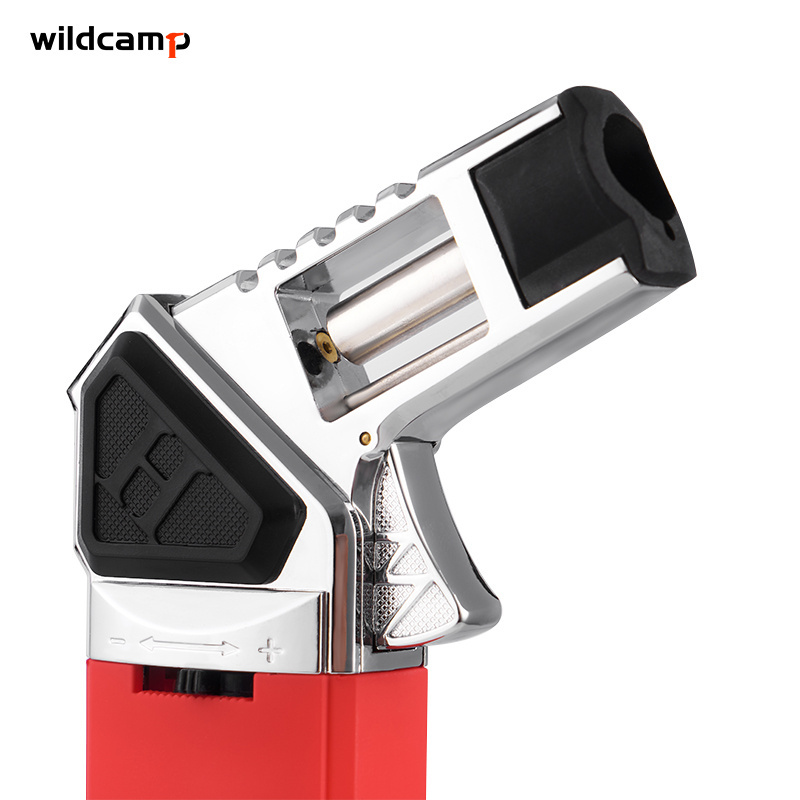 Wildcamp stylish cigarette lighter refillable blow torch small butane torch lighter