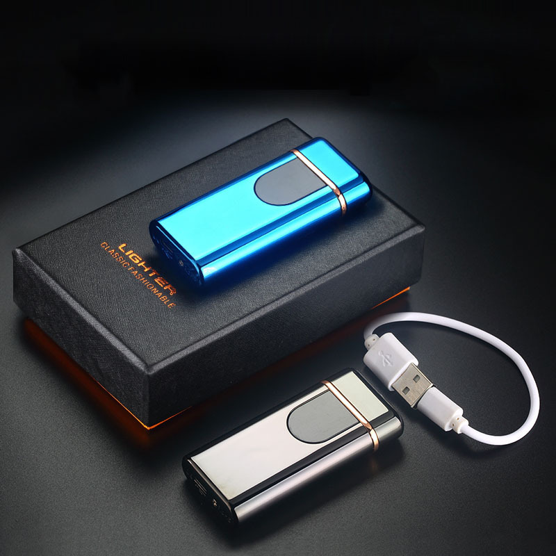 Wildcamp customized usb rechargeable cigar lighters metal charging electric arc candle cigarette lighter