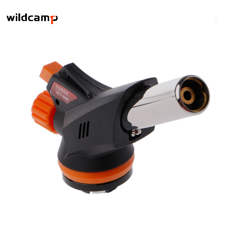 Wildcamp mini portable handheld gas butane lighter blowtorch gun metal kitchen cook