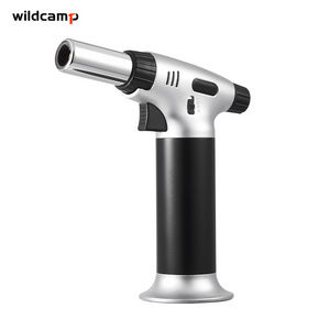 Wildcamp blow torch butane gas refill blowtorch lighter with gas cylinder for cocktails