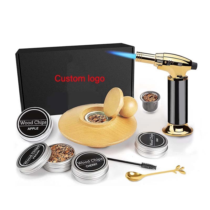 Fashion Cocktail Smoker Kit Including Torch & Six Flavors of Wood Smoker Chips