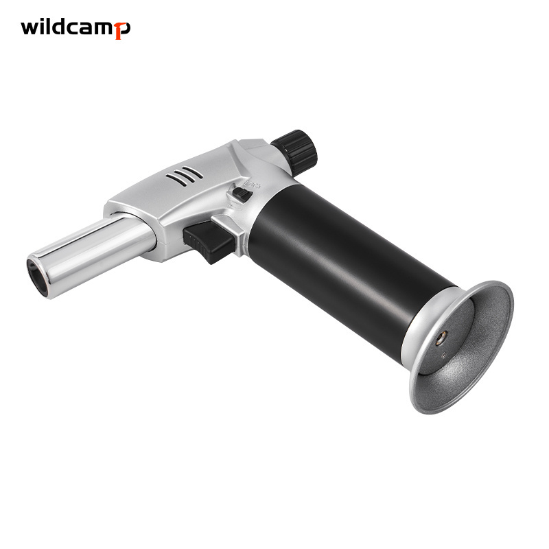 Wildcamp blow torch rubberized big shot butane torch blowtorch lighter with refillable gas cylinder