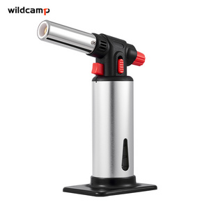 Wildcamp Refillable BBQ Vintage Cigarette Cigar Butane Gas Torch with High Firepower