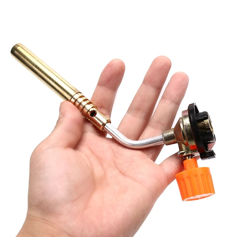 Wildcamp Flame Torch Head Flamethrower Burner Butane Gas Blow Torch Hand Ignition Torch for Camping Cooking Picnic Heating