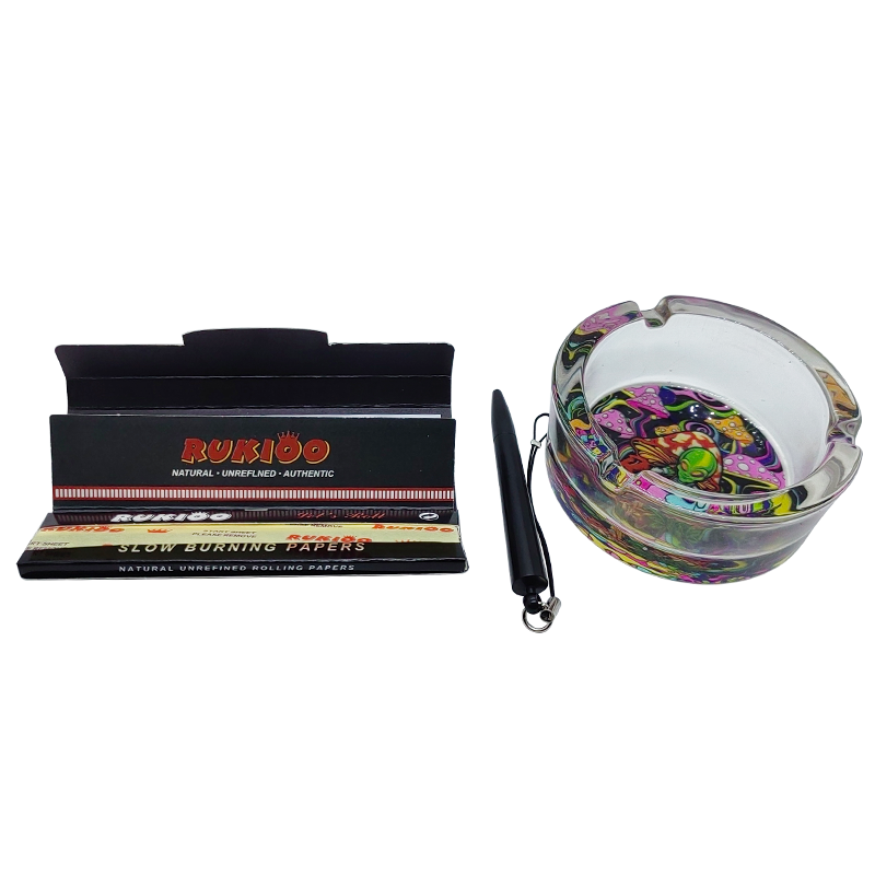 rolling tray herb smoking set kit smoke box smoking tray herb grinder accessories gift set